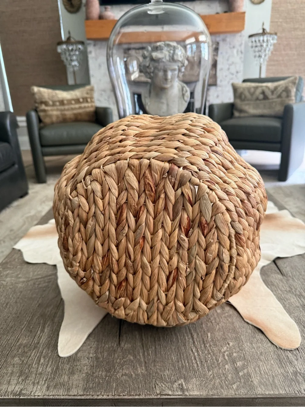 Brand NWT Woven Pumpkin Halloween Basket Large